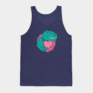 T-Rex Valentine Heart Tank Top